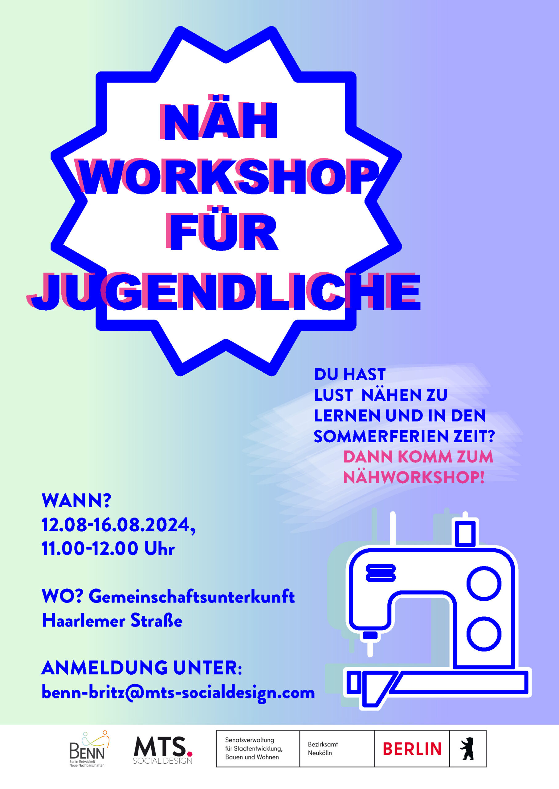 You are currently viewing  Näh Workshop für Kinder/Jugendliche