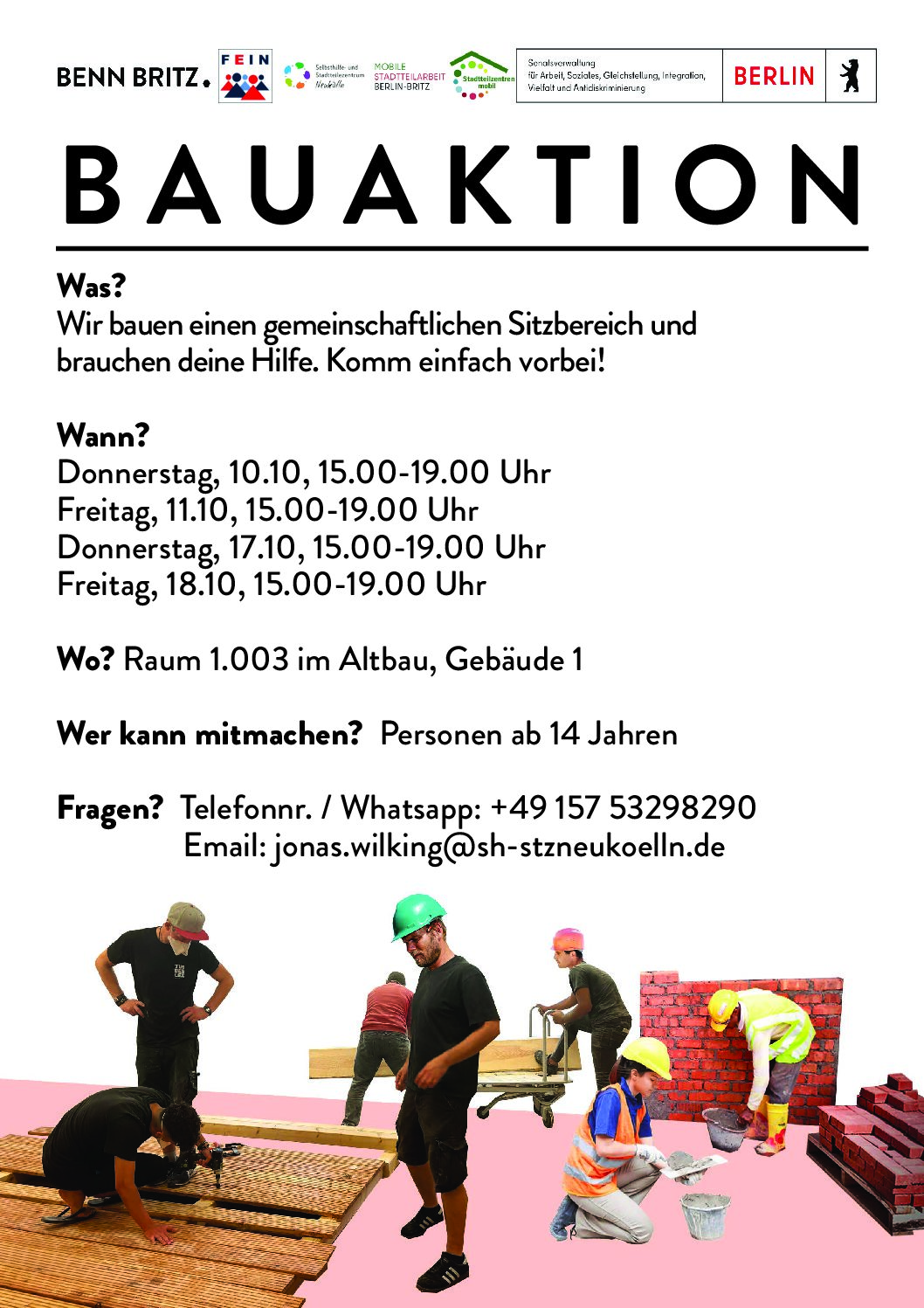 You are currently viewing  Bauaktion in der Gemeinschaftsunterkunft