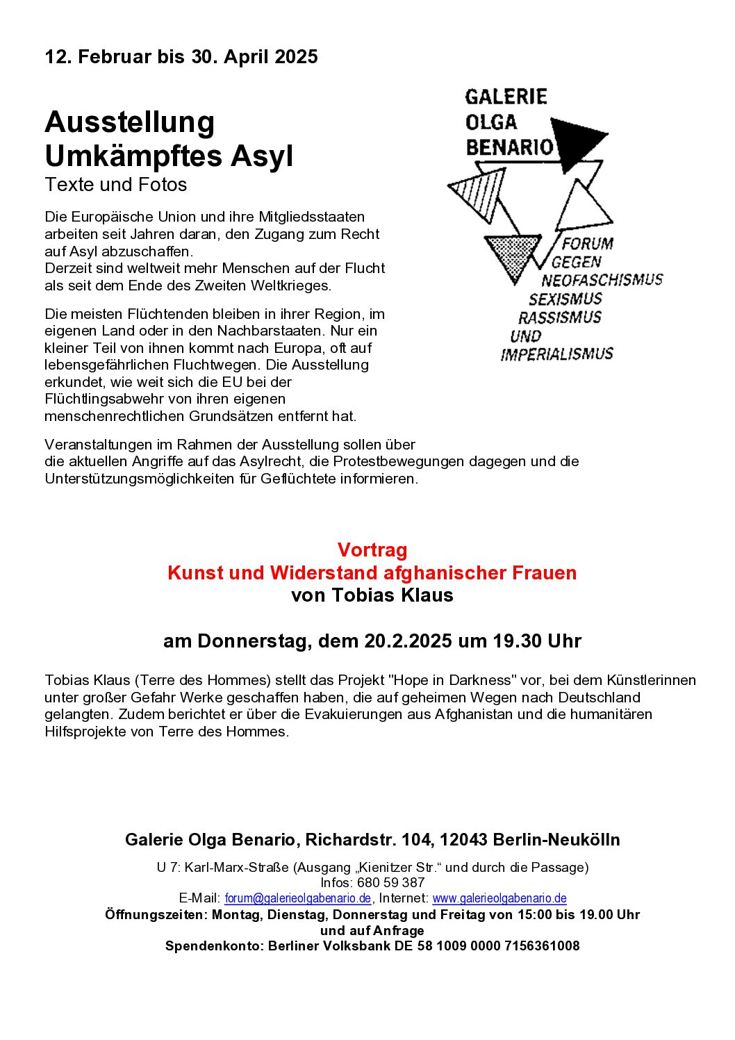 You are currently viewing  Ausstellung Umkämpftes Asyl