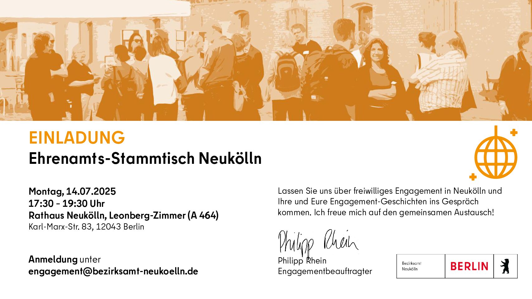 You are currently viewing  Ehrenamts-Stammtisch Neukölln