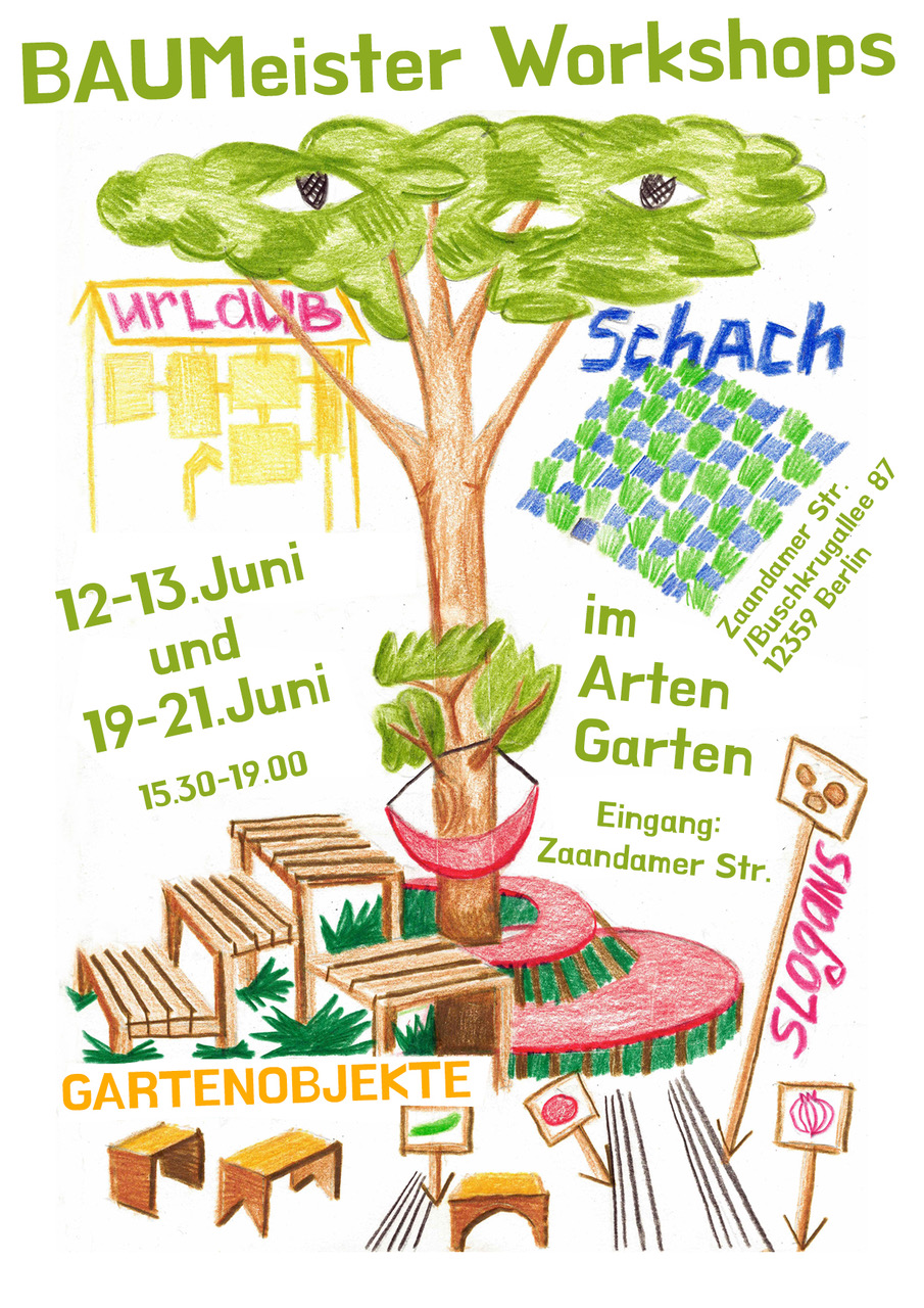 You are currently viewing  Wir laden herzlich zu den kreativen Workshops „BAUMeister“ im ArtenGarten ein!