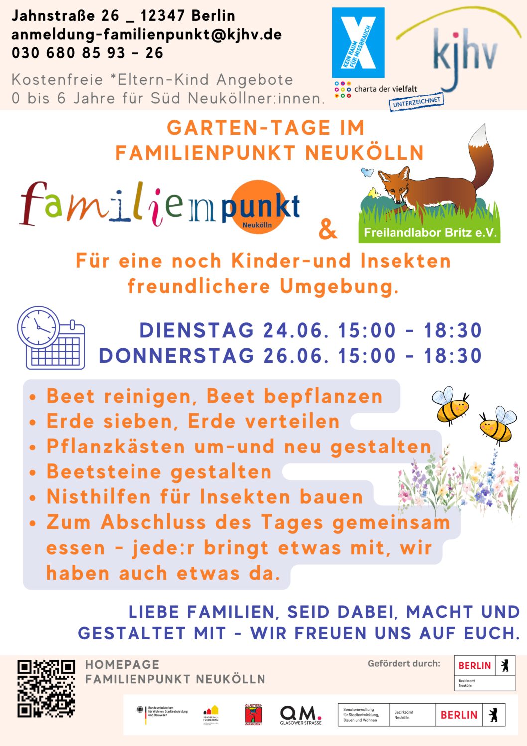 You are currently viewing  Garten-Tage im Familienpunkt Neukölln
