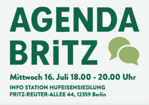 Read more about the article Was geht noch besser im Kiez? Diskutiert mit uns bei der Agenda Britz!