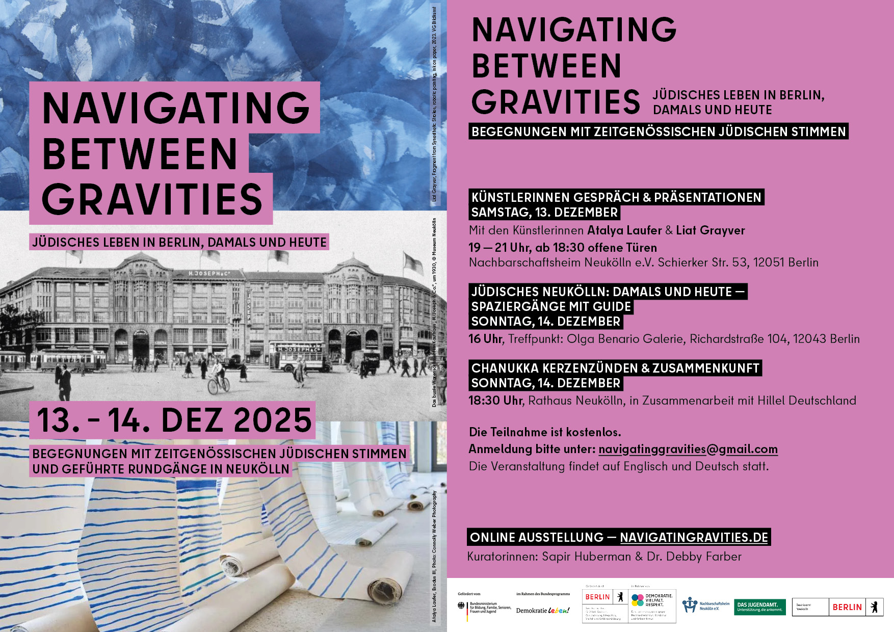 You are currently viewing  Navigating Between Gravities: Jüdisches Leben in Berlin, damals und heute.